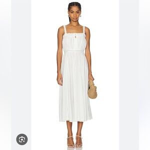 THE GREAT. White Midi Dress